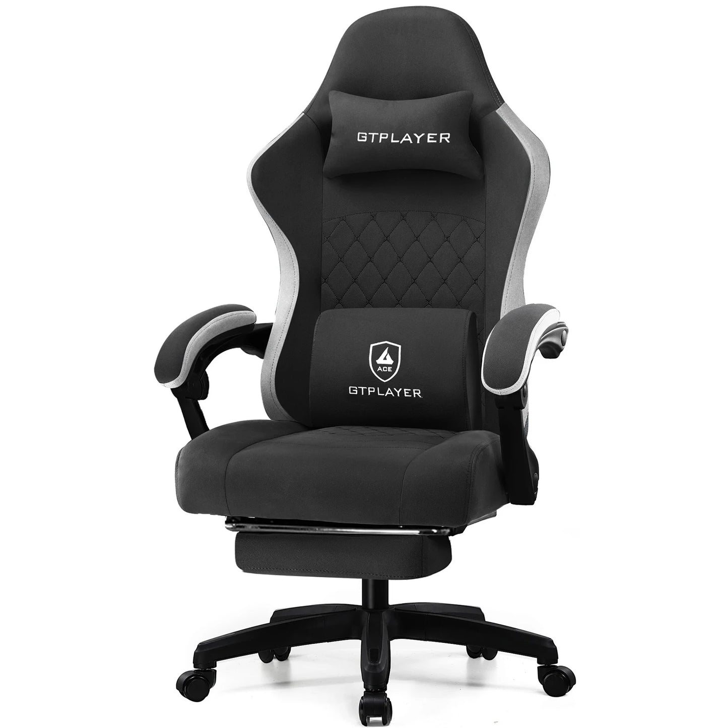 GTPLAYER Ergonomic Gaming Chair With Footrest And Lumbar Support