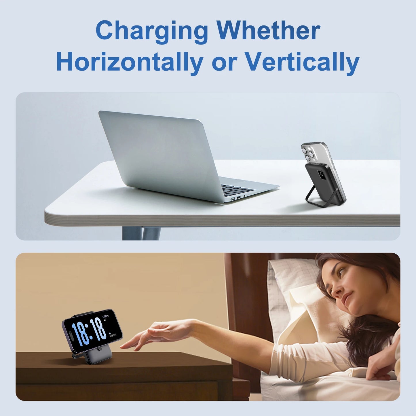 Magnetic Power Bank 10000mAh Wireless Charger 20W Fast Charging Portable External Battery Pack for iPhone 15/14/13/12 Series