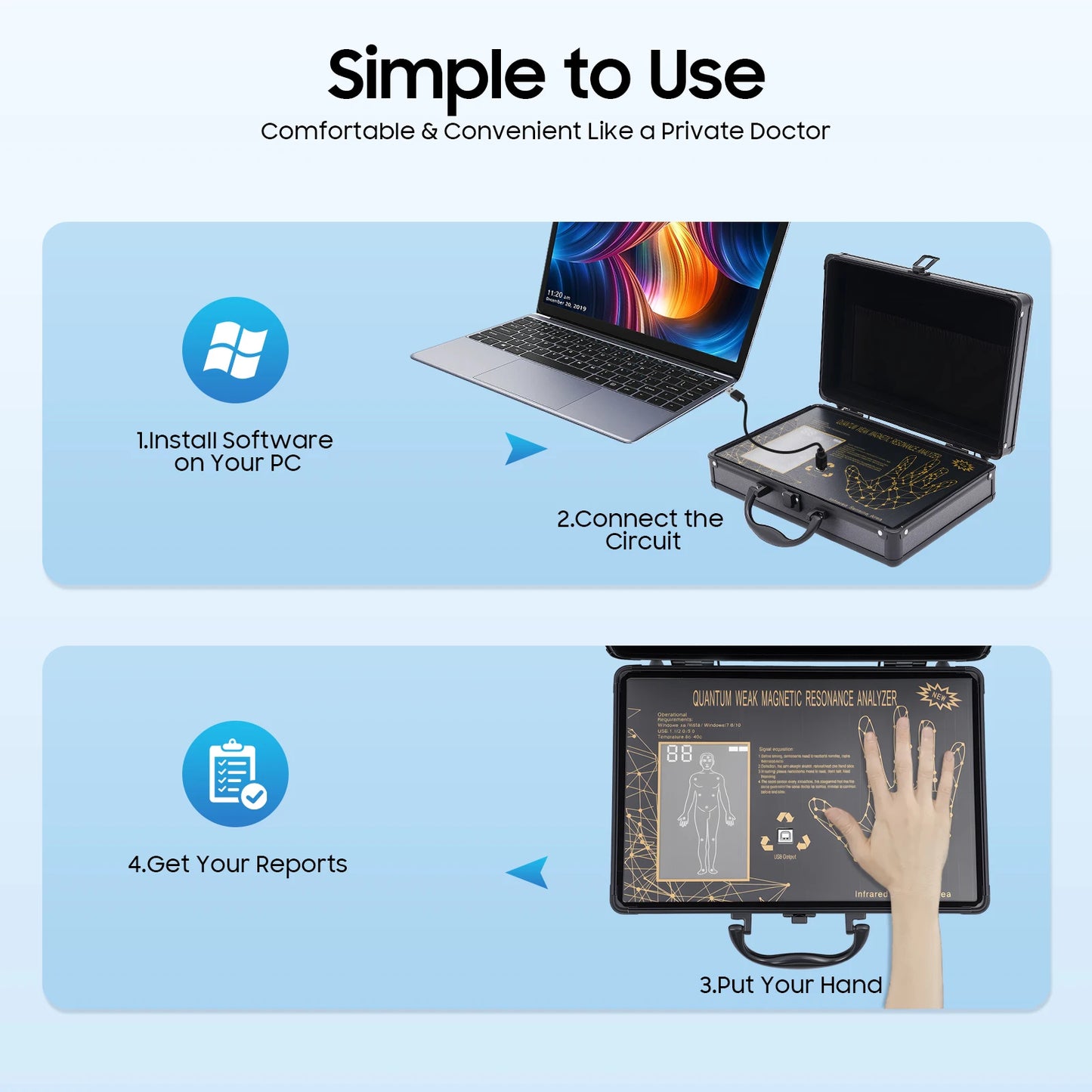 Bymaocar Quantum Resonance Magnetic Scanner For Health Analysis