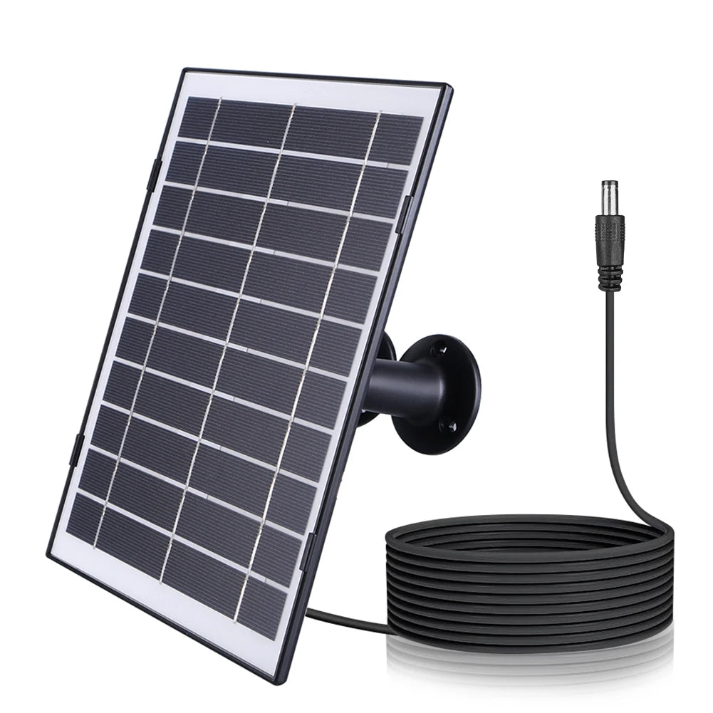 30W Solar Panel for Security Camera 360°Adjustable Mounting Solar Charger 9.8Ft Charging Cable Compatible with EufyCam/Wyze Cam
