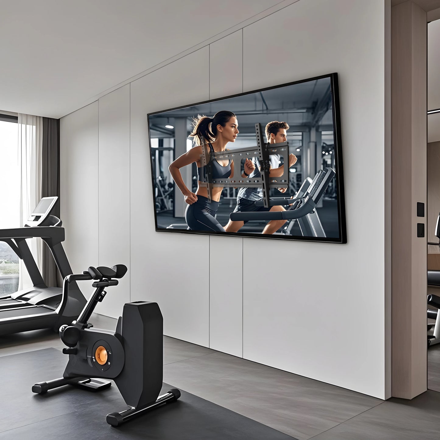 Ultra Slim Tilting TV Wall Mount Bracket Universal for 30-86 Inches Max Load 60kg