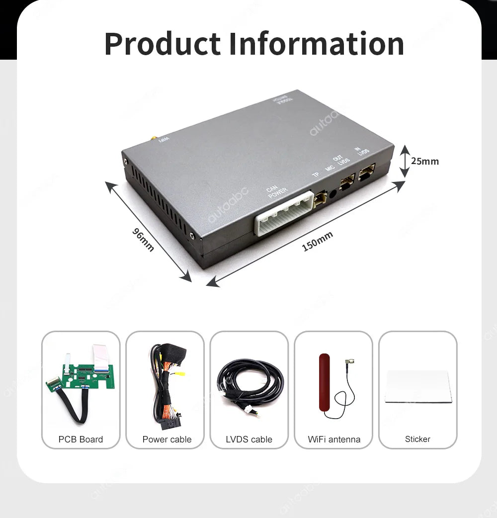Wireless CarPlay Android Auto For Dodge Challenger Chrysler 300C Jeep 2014-2019 OEM Car Interface Upgrade MuItimedia Decoder Box