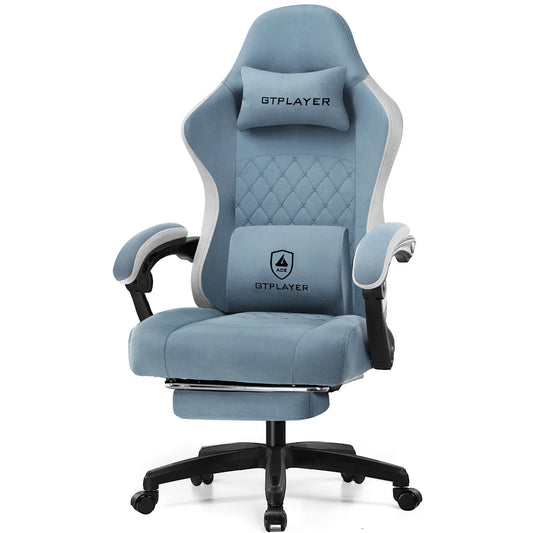 GTPLAYER Ergonomic Gaming Chair With Footrest And Lumbar Support
