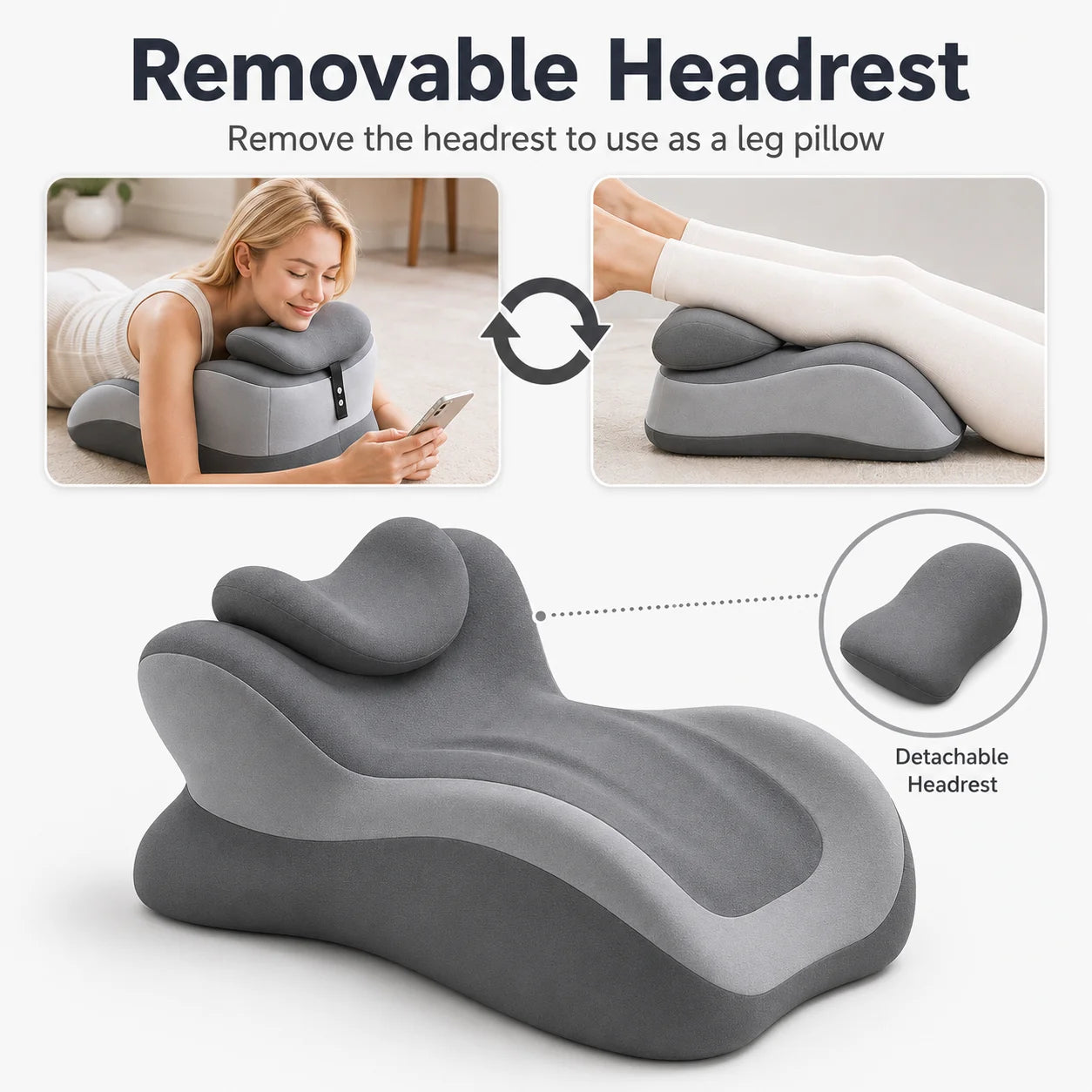 Ergonomic Multifunctional Memory Foam Reading Pillow