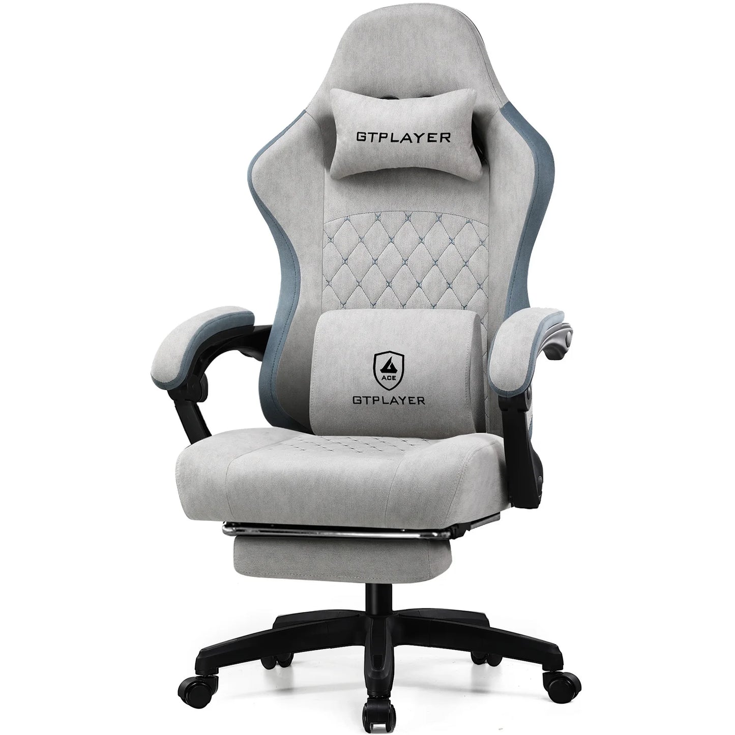 GTPLAYER Ergonomic Gaming Chair With Footrest And Lumbar Support