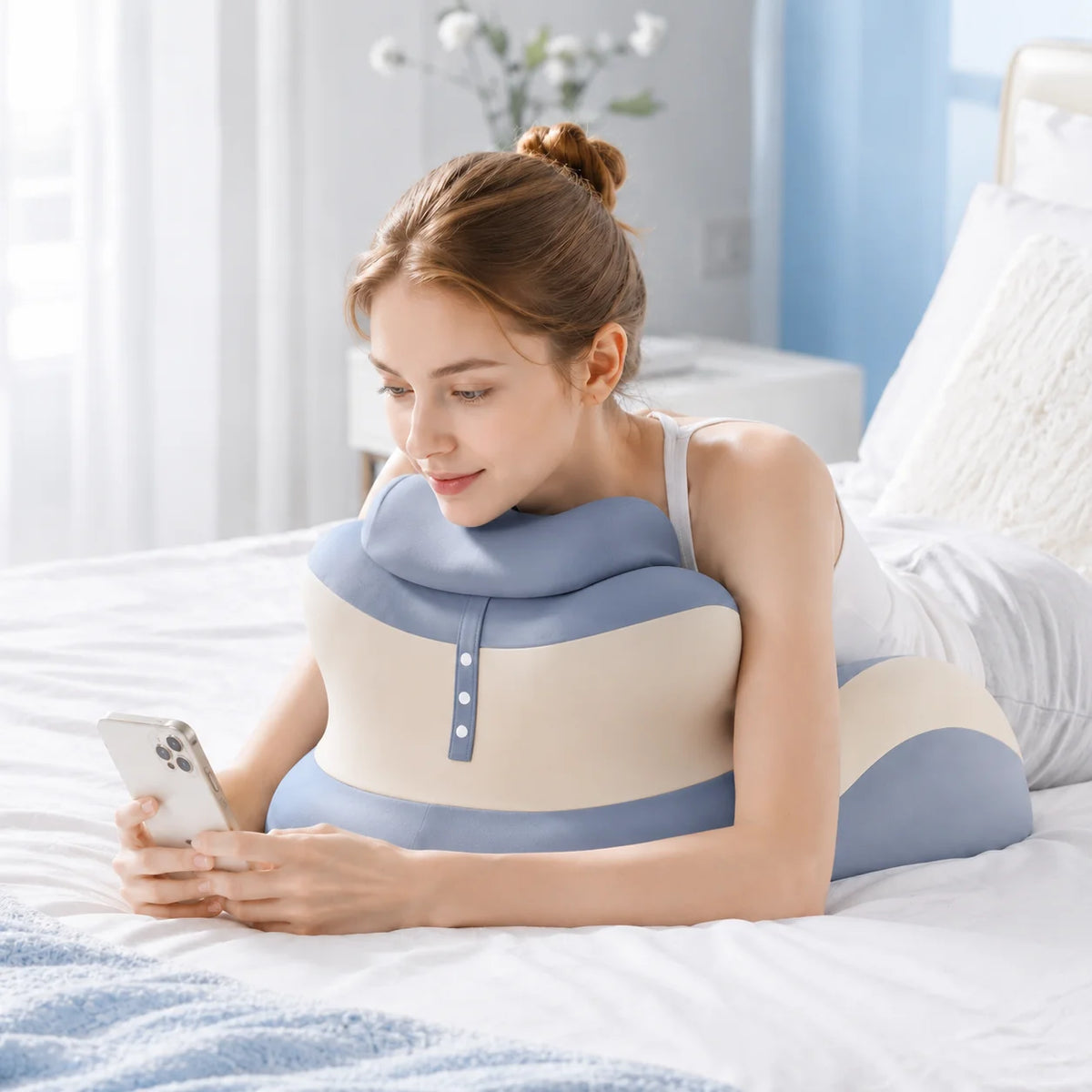 Ergonomic Multifunctional Memory Foam Reading Pillow