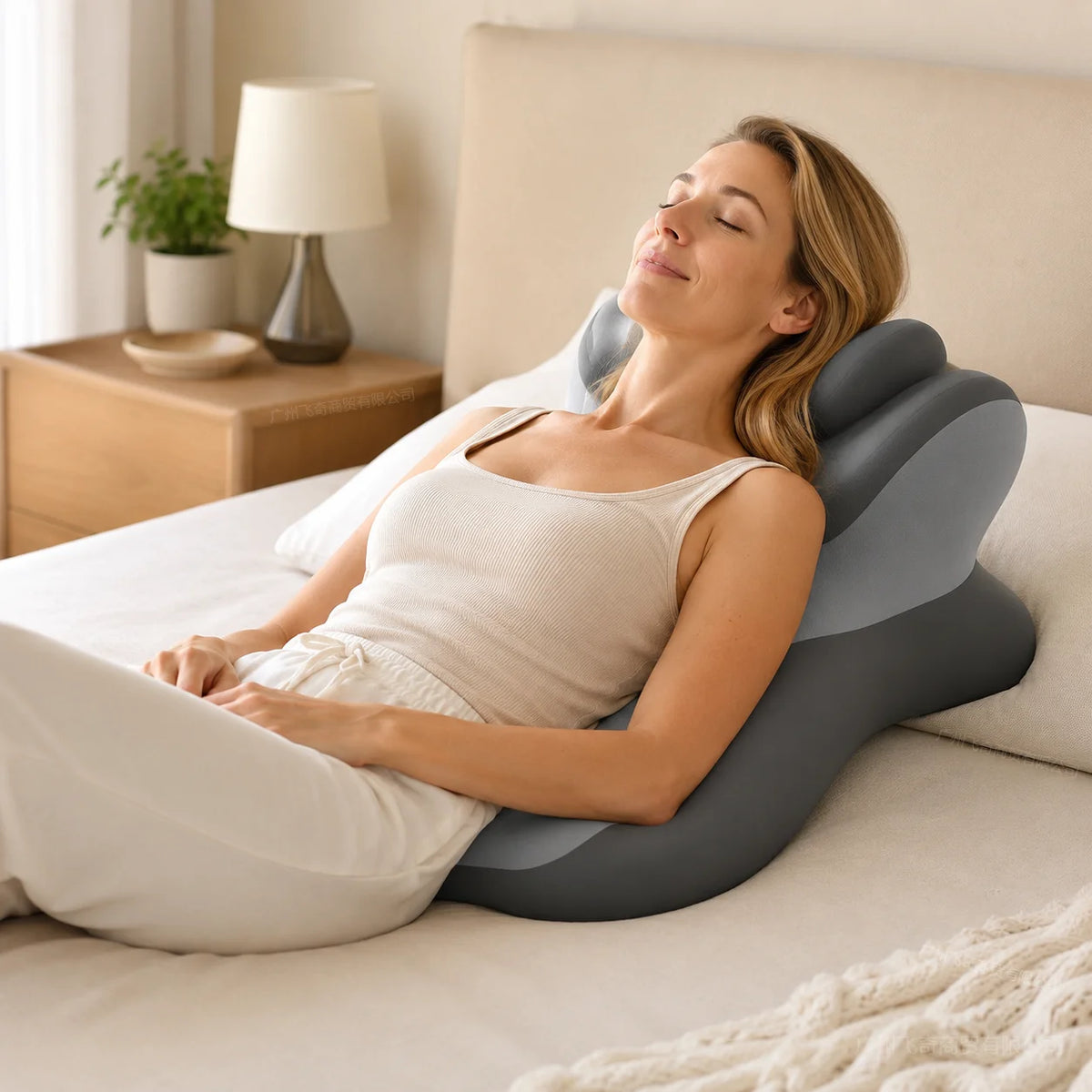 Ergonomic Multifunctional Memory Foam Reading Pillow