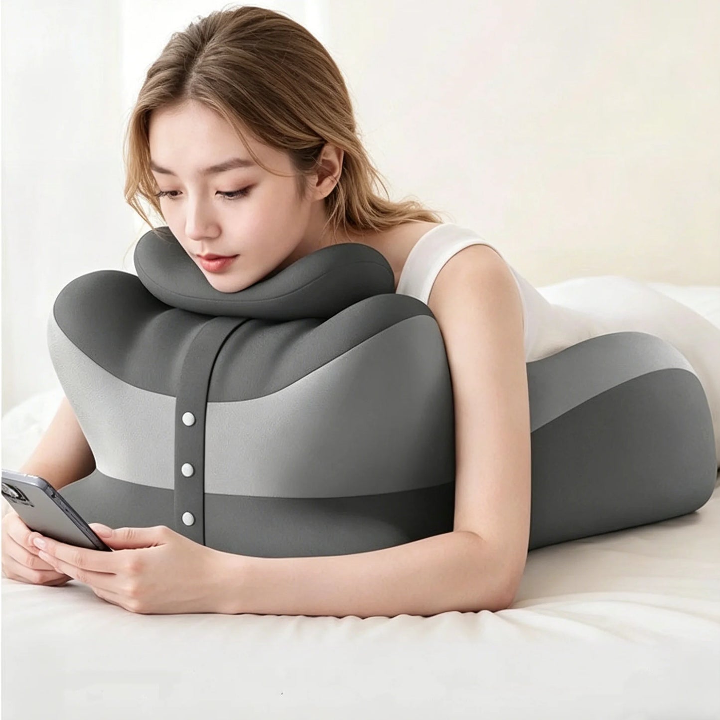 Ergonomic Multifunctional Memory Foam Reading Pillow