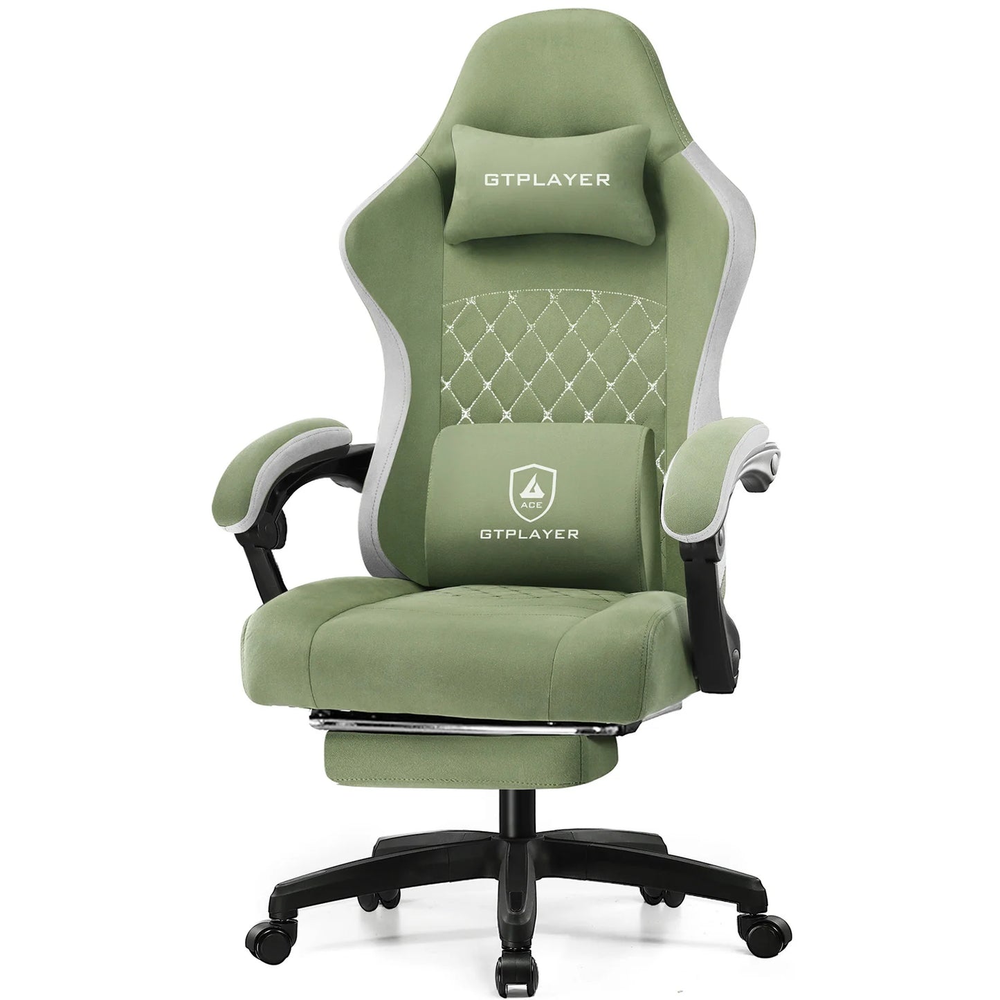 GTPLAYER Ergonomic Gaming Chair With Footrest And Lumbar Support