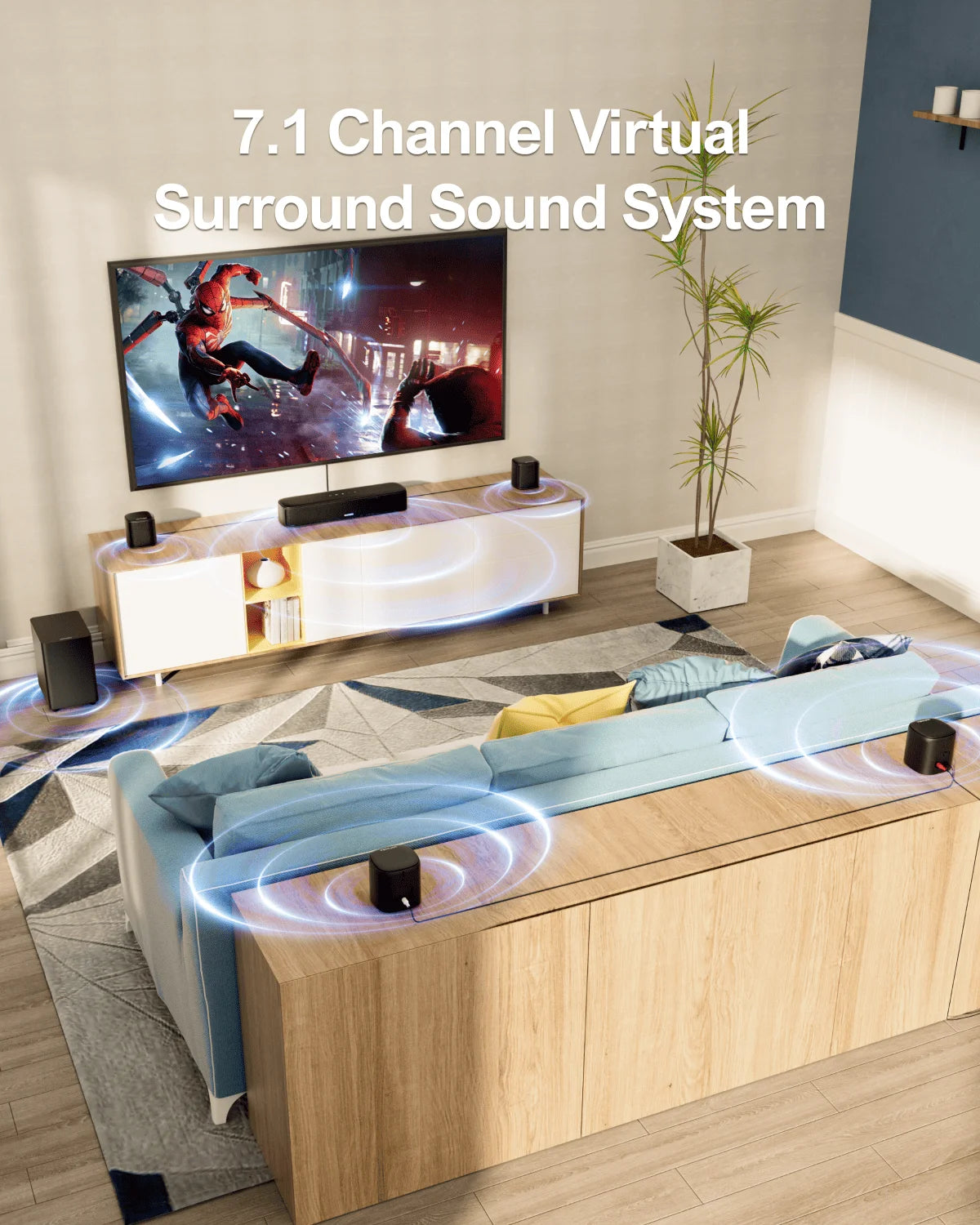 ULTIMEA 7.1 Channel Virtual Surround Soundbar With Subwoofer