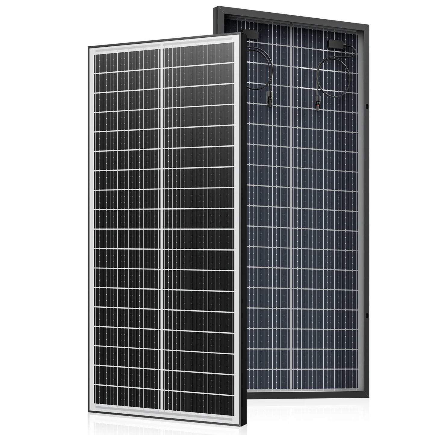 Rvpozwer 12V 400W/200W/100W Bifacial Solar Panel Monocrystalline 25.5% High-Efficiency 18BB Cells PV Power Home Rooftop Camping