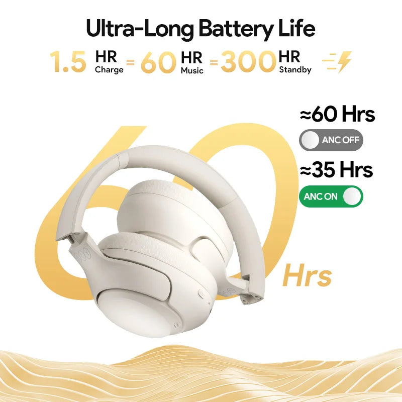 QCY H3 ANC Wireless Bluetooth Headphones With Hi Res Audio