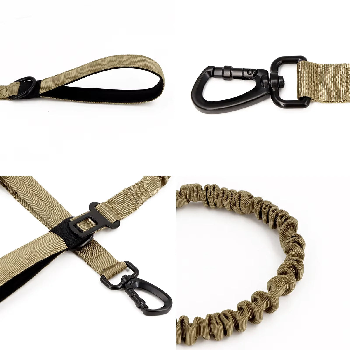 PETRAVEL Dual Handle Adjustable Nylon Dog Leash With Quick Release