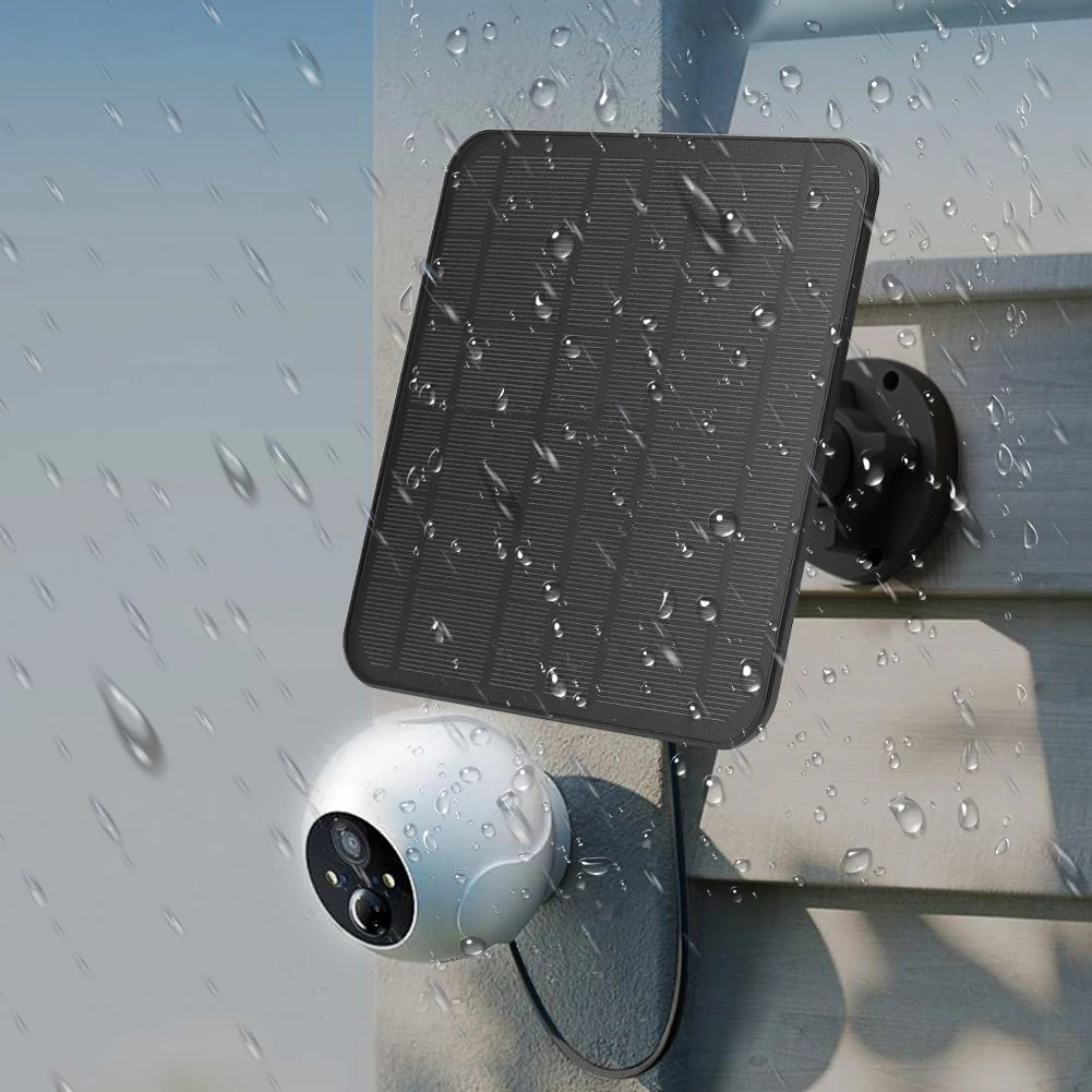 6W 5V Solar Panel For Eufy Eufycam 3(S330)/3C(S300)/2/2C/2Pro IP65 Outdoor Waterproof Solar Charger Wall Mount Micro USB+TYPE-C