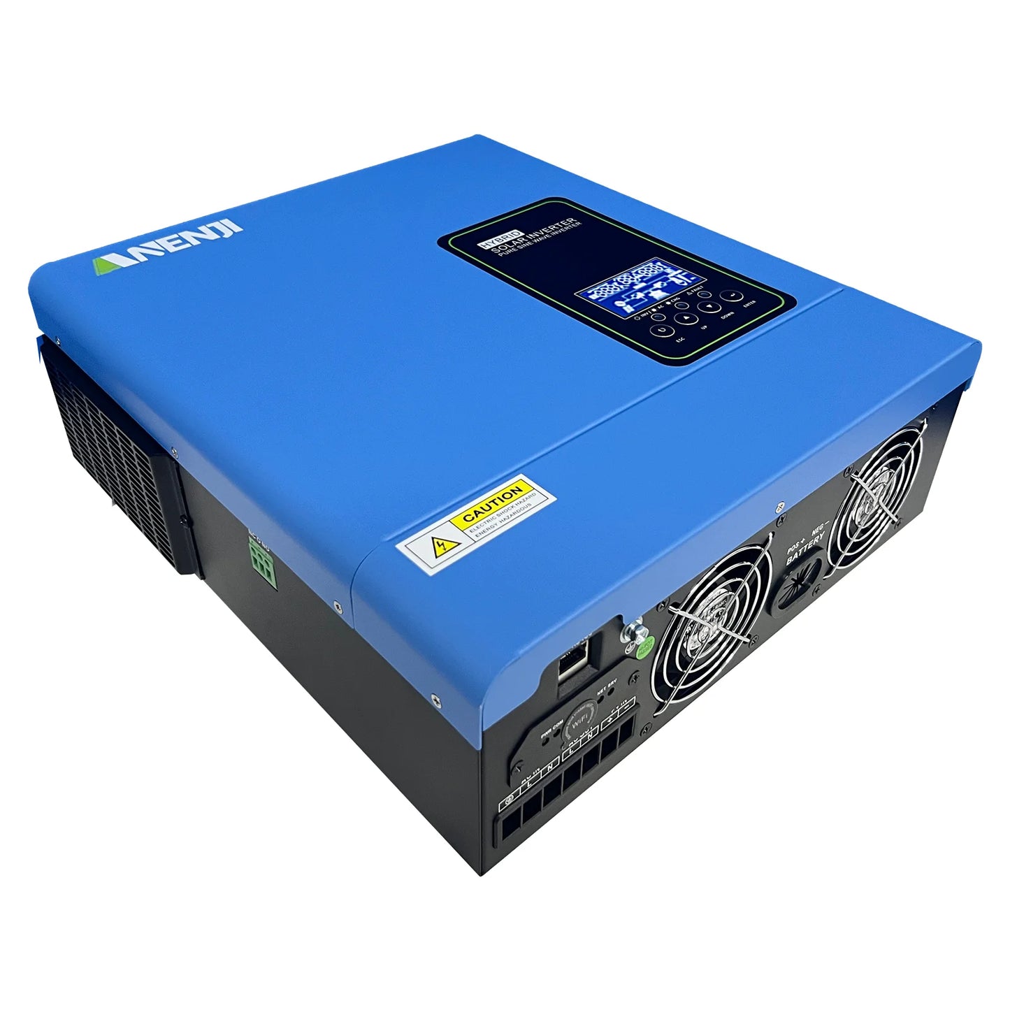 ANENJI 110V/120VAC Hybrid Solar Inverter 3KW 24V MPPT Pure Sine Off Grid Photovoltaic Inverter with100A Solar Charger PV 500VDC