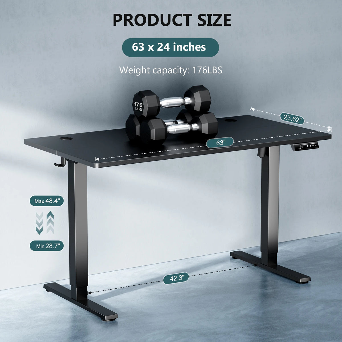 JHK Electric Ergonomic Standing Desk Adjustable Height Computer Workstation