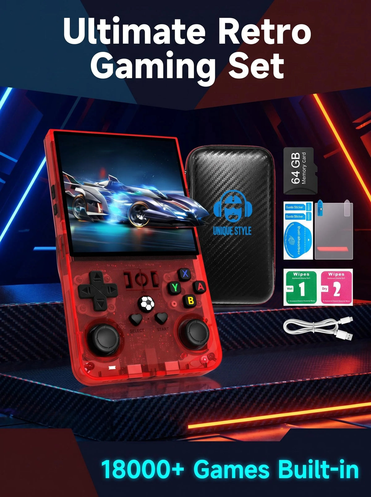 AISLPC R36MAX Retro Handheld Game Console With IPS Display