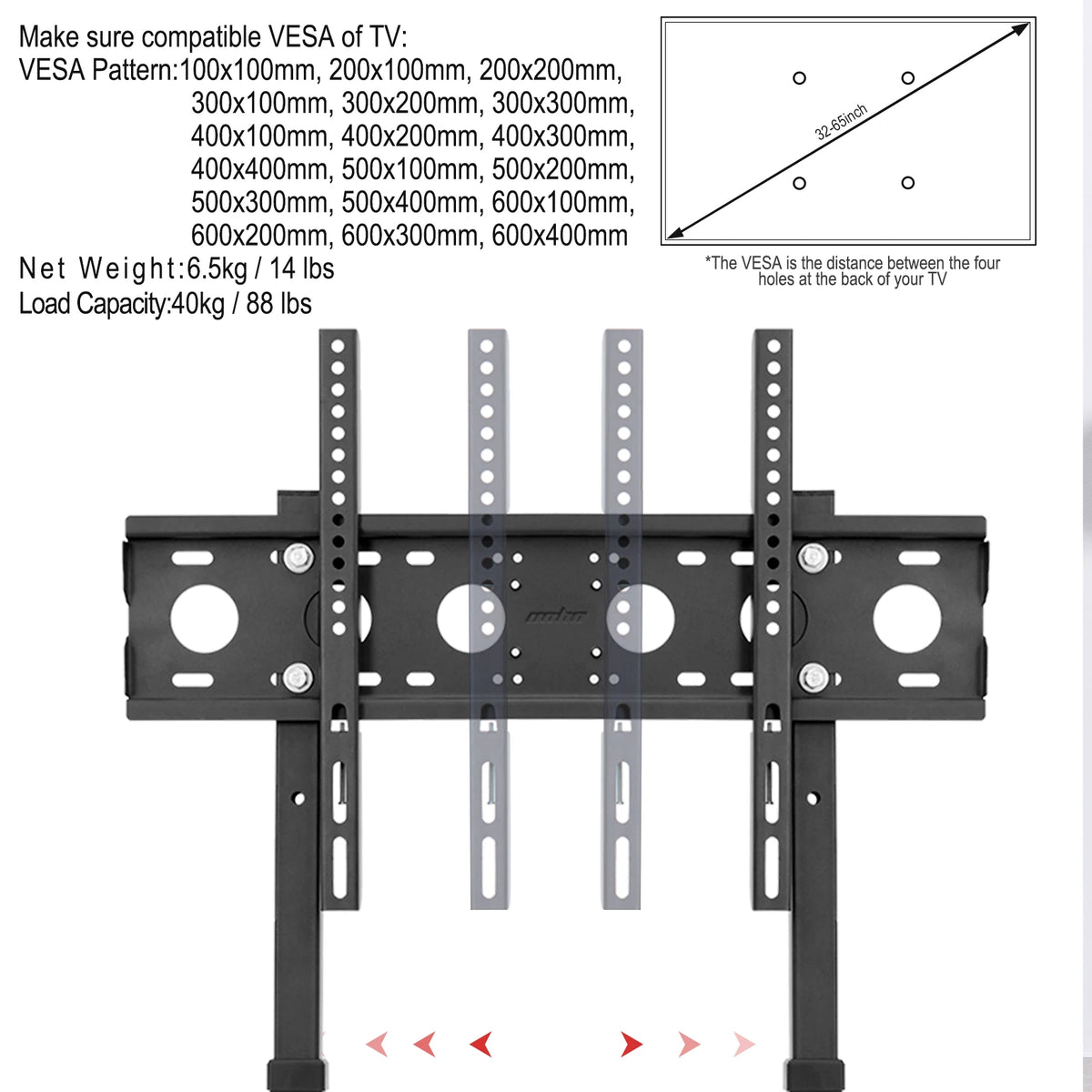 Unho Height Adjustable Freestanding Television Floor Stand
