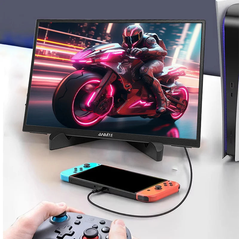 Anmite Portable HDR Gaming Monitor With Built In Speakers