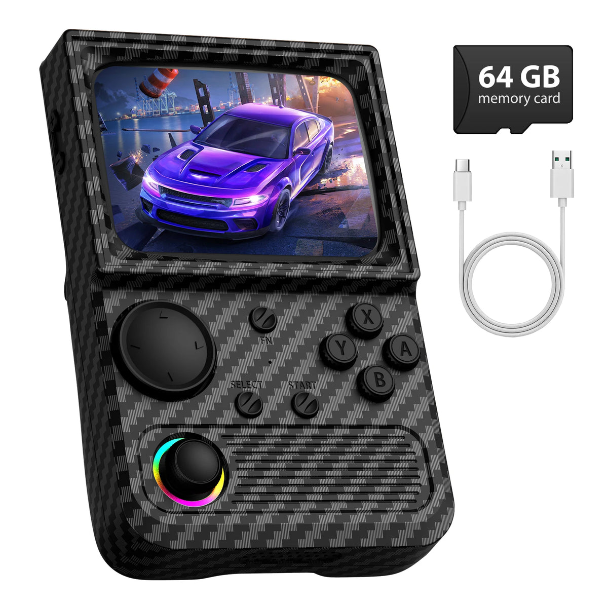 AISLPC R36T Retro Handheld Game Console, Curved Retro TV Shape, 64G 18000+ Games, Support Wifi Multiplayer, Ship from US, Gift for Kids