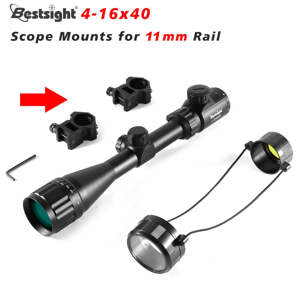 4-16X40 AOE Optics Hunting Riflescope Red&Green Dot Illuminated Sight Rifle Scope Sniper Gear Scope Airsoft Rifle
