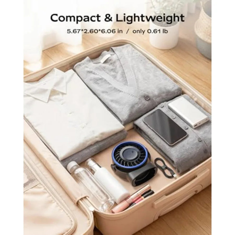 USB Small Desk Fan - 5 Inch Mini Personal Desktop Fan, 4 Speeds Cooling Strong Airflow, 360° Adjustable Tilt, Quiet Portable Ta