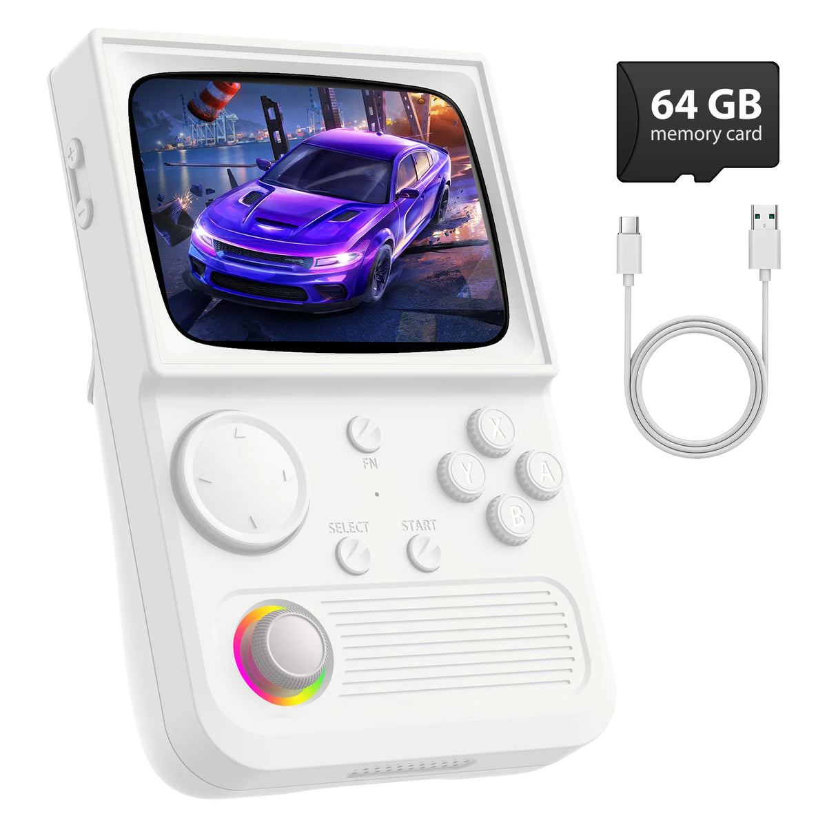 AISLPC R36T Retro Handheld Game Console, Curved Retro TV Shape, 64G 18000+ Games, Support Wifi Multiplayer, Ship from US, Gift for Kids