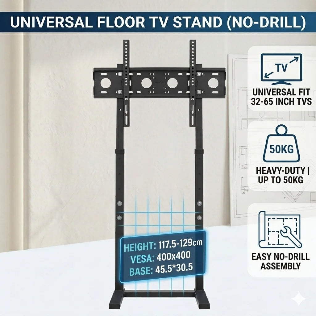 Unho Height Adjustable Freestanding Television Floor Stand