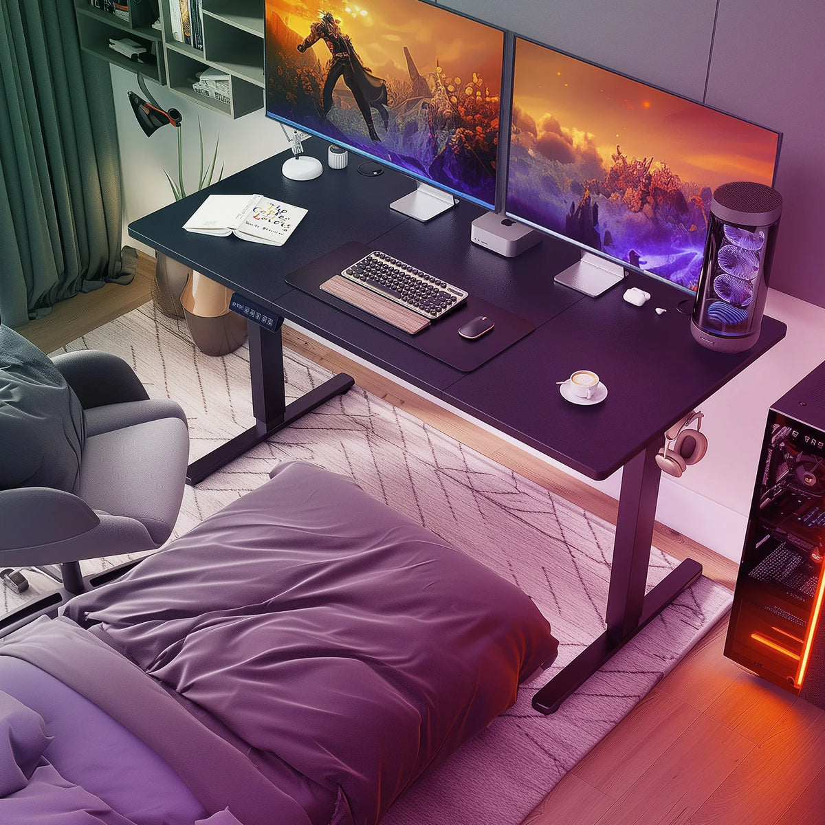 JHK Electric Ergonomic Standing Desk Adjustable Height Computer Workstation