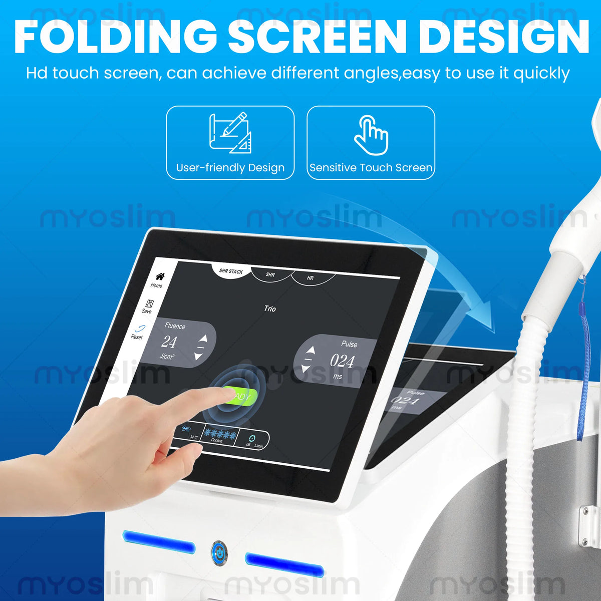 Diode Laser Hair Removal Device 755 808 940 1064nm FAC Tech Ice Cooling Painless for Salon Full Body Hair Removal