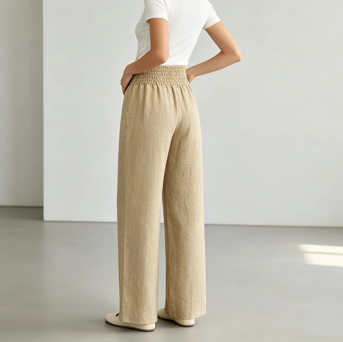Women's High Waist Wide Leg Trousers for Casual and Workwear
