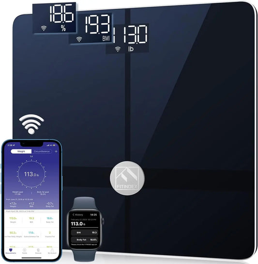 Smart WiFi Bluetooth Body Scale With BMI Fat Muscle Analysis