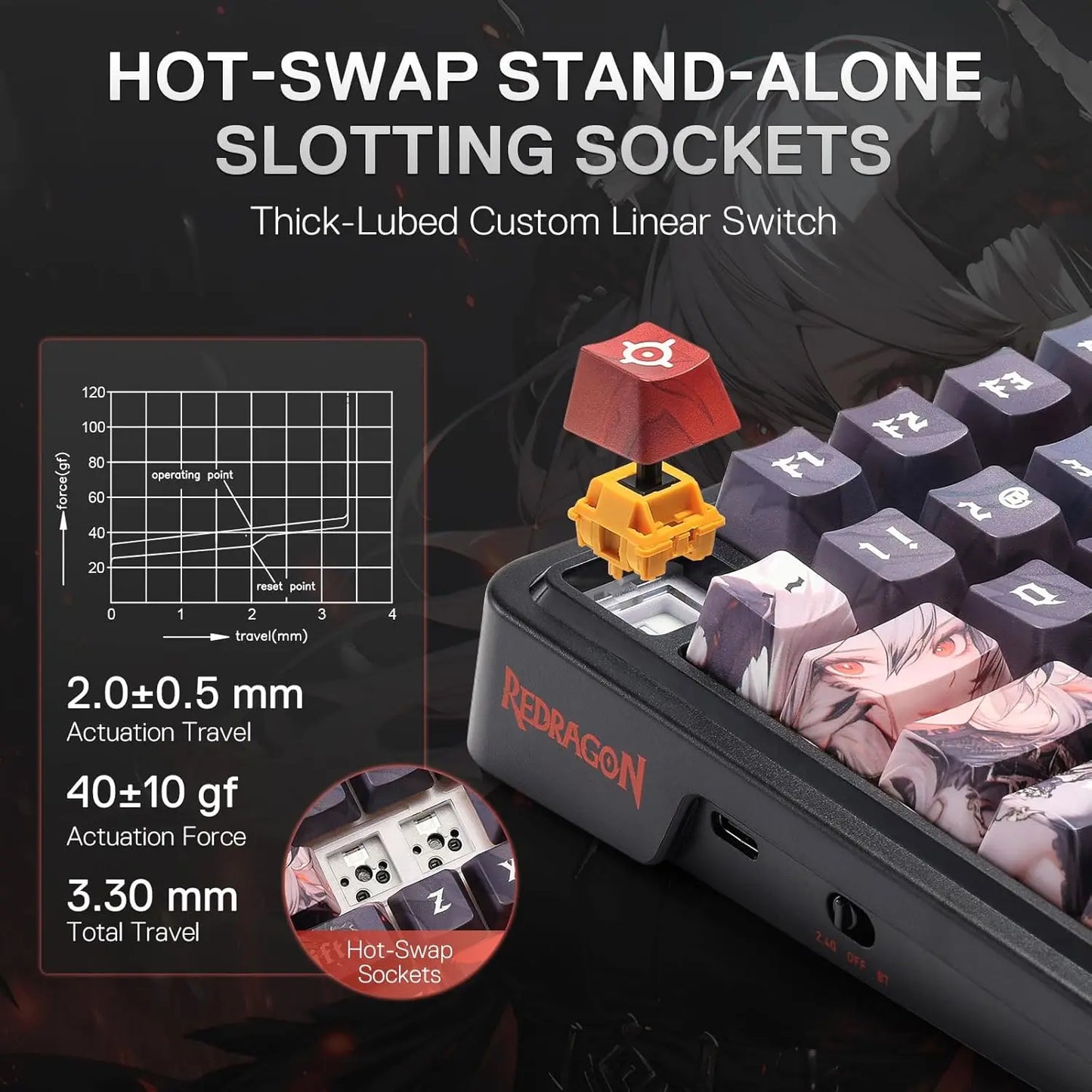 Redragon K719 Pro Wireless Mechanical Keyboard With TFT Display