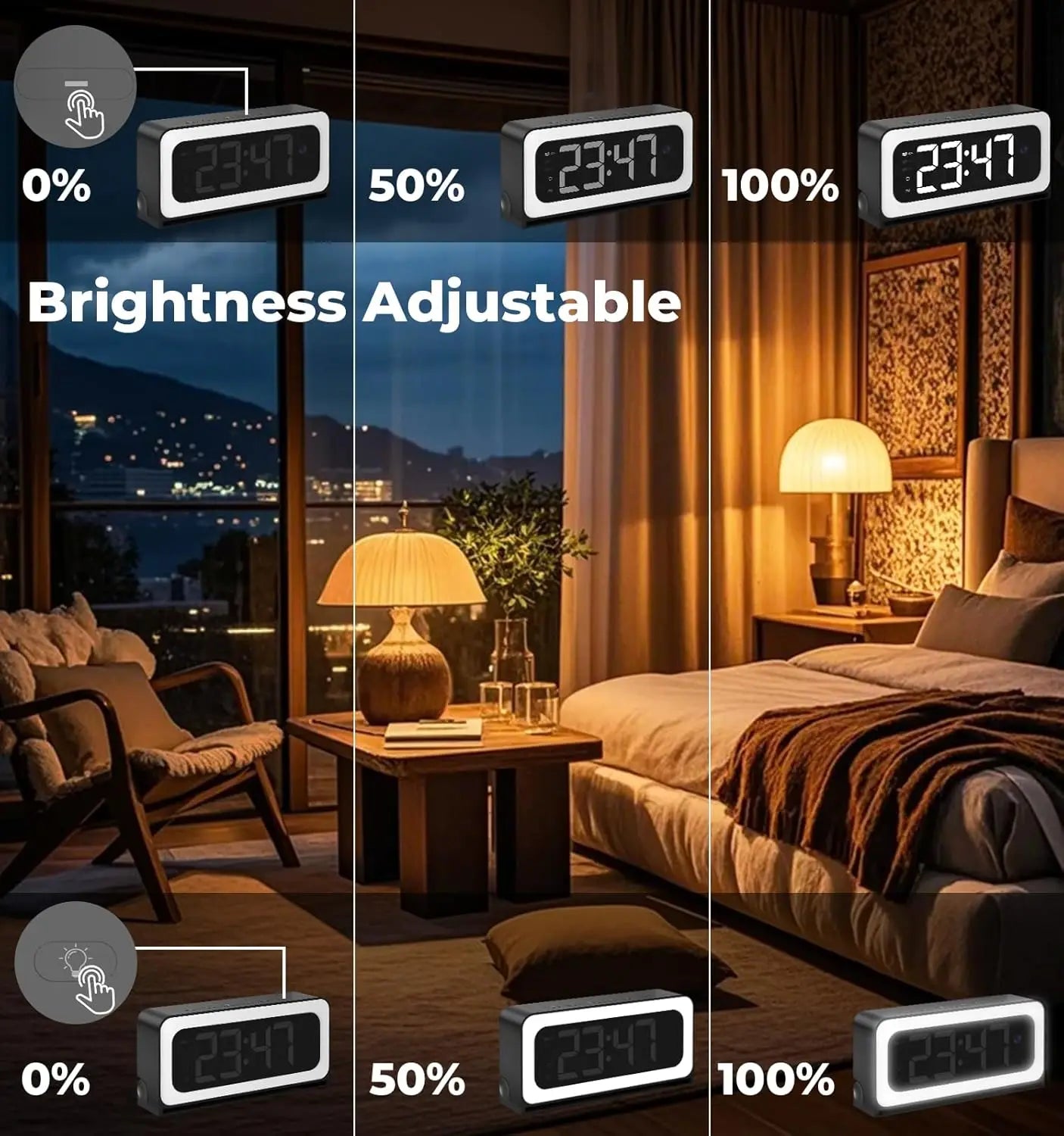 Wesecuu Smart Clock Camera, 2K Indoor Cameras for Home Security, Nanny camera 5G WiFi Security Cameras Wireless, Two-Way Talk,
