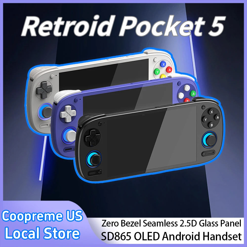 Retroid Pocket 5 Android Handheld Gaming Console With Active Cooling