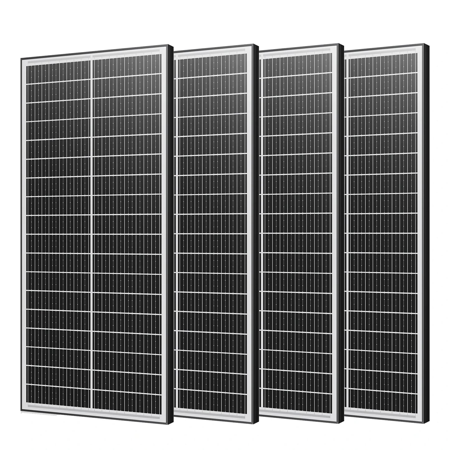 Rvpozwer 12V 400W/200W/100W Bifacial Solar Panel Monocrystalline 25.5% High-Efficiency 18BB Cells PV Power Home Rooftop Camping