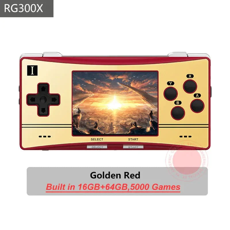 ANBERNIC RG300X Mini Retro Portable Game Console Min Video Game Player Support HD Out Built In 64G 5000 Games Kids Gift RG 300X