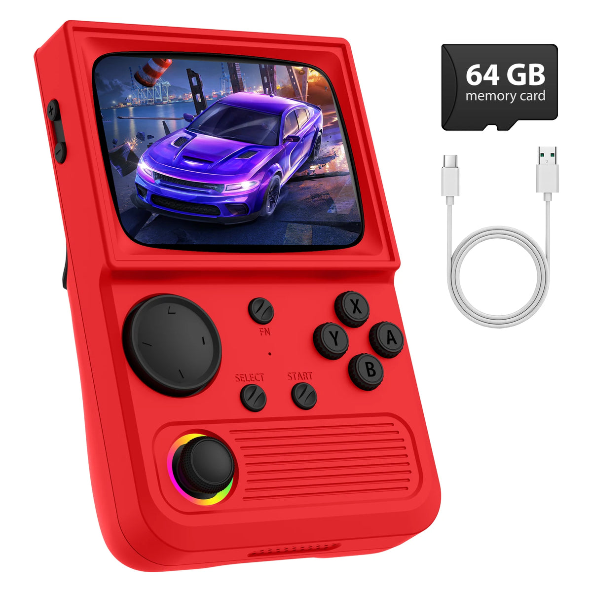 AISLPC R36T Retro Handheld Game Console, Curved Retro TV Shape, 64G 18000+ Games, Support Wifi Multiplayer, Ship from US, Gift for Kids