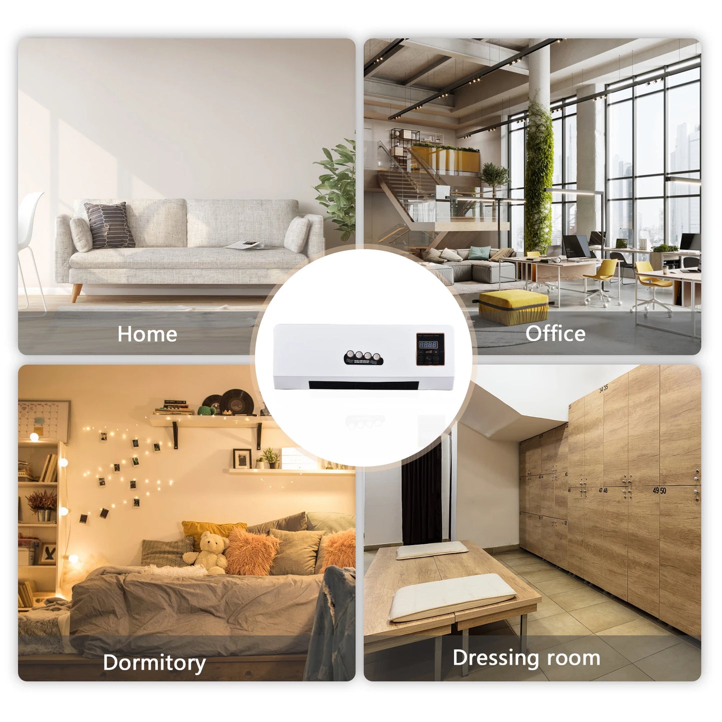 【Sale】Heater and Fan Combo 1800W 2-in-1 Timing Function Dual Use Wall Mounted Electric Fan and Space Heater with Remote Control