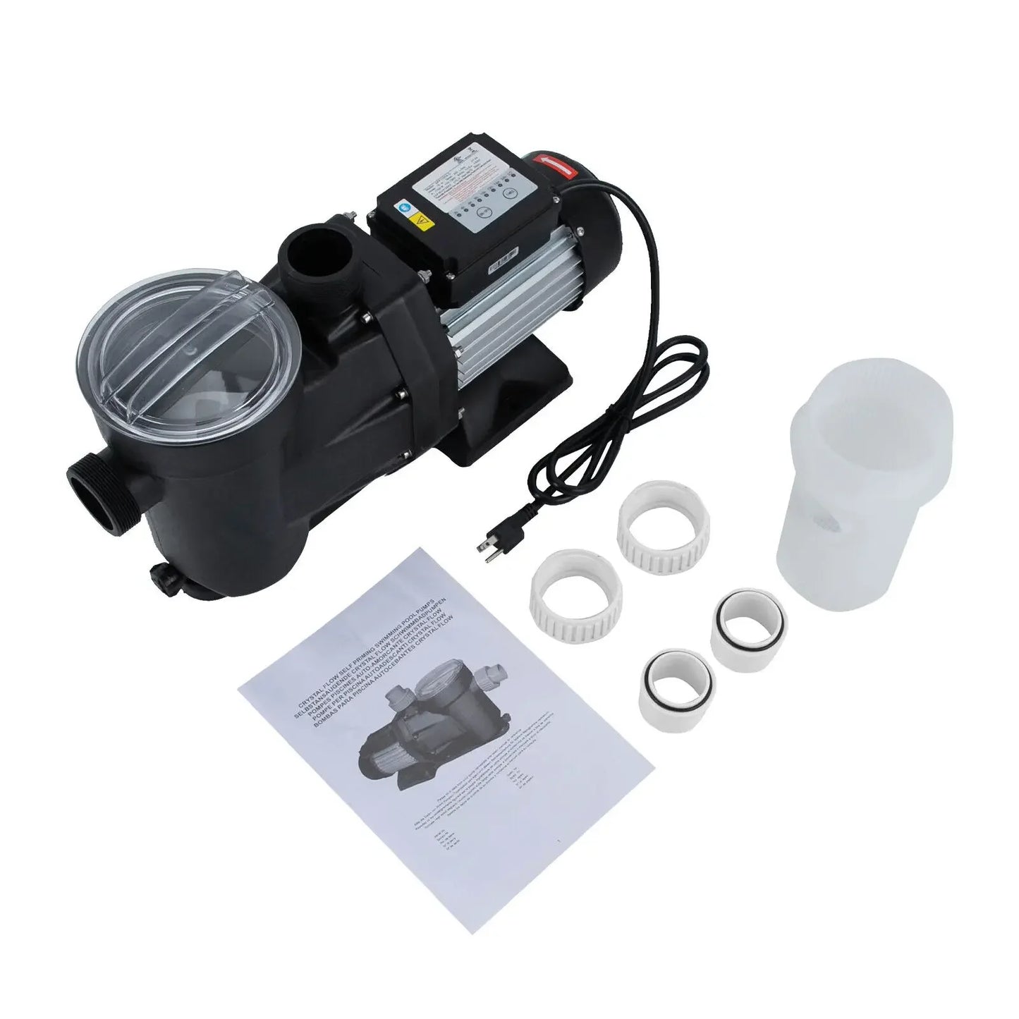 1.5HP Swimming Pool Pump 110V 105GPM Single Speed with Timer 52ft Head for Inground Pool Filter System