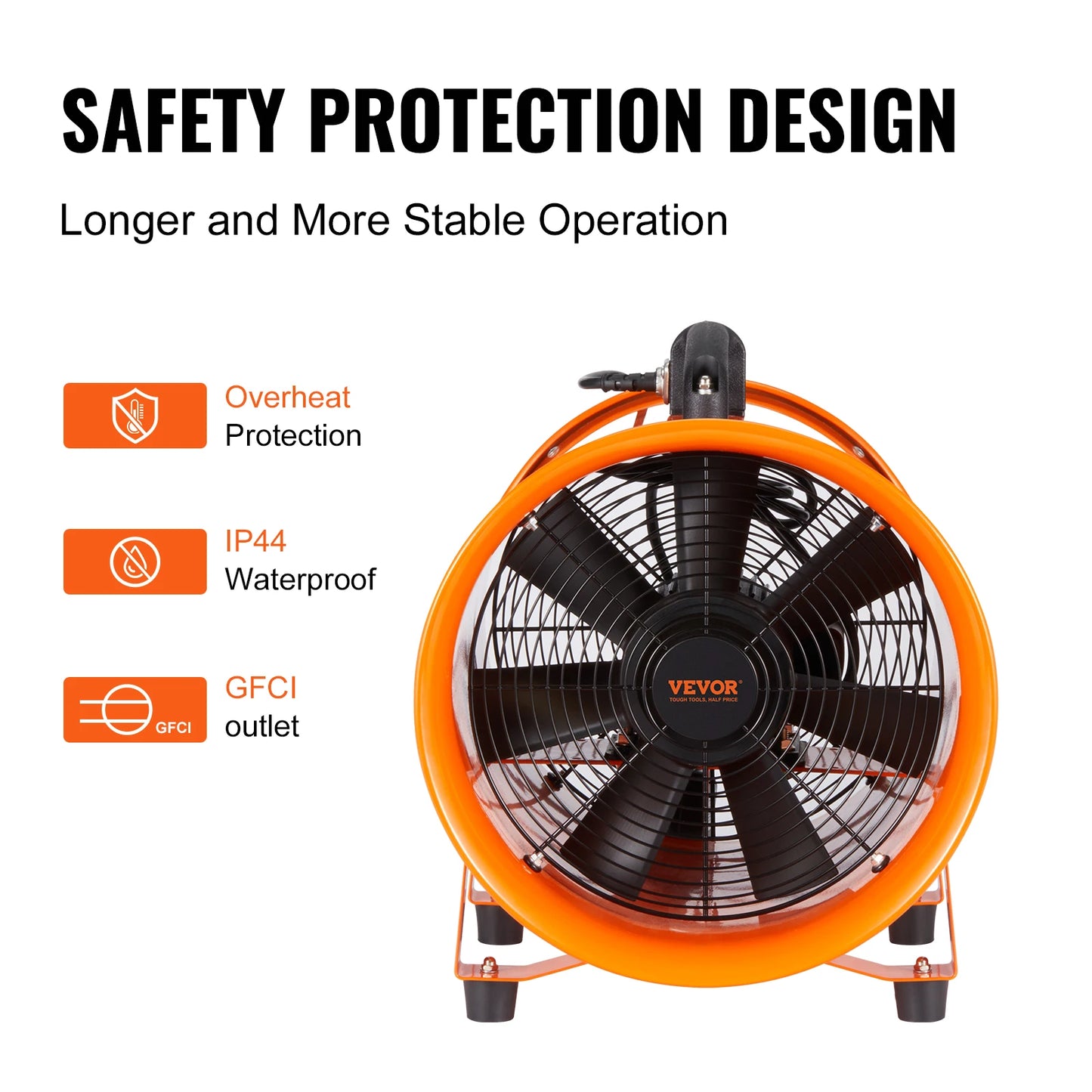 Vevor 8 Inch Industrial Exhaust Fan With Duct Hose