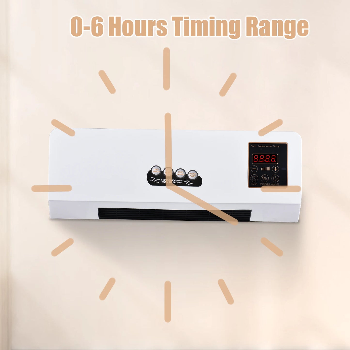 【Sale】Heater and Fan Combo 1800W 2-in-1 Timing Function Dual Use Wall Mounted Electric Fan and Space Heater with Remote Control