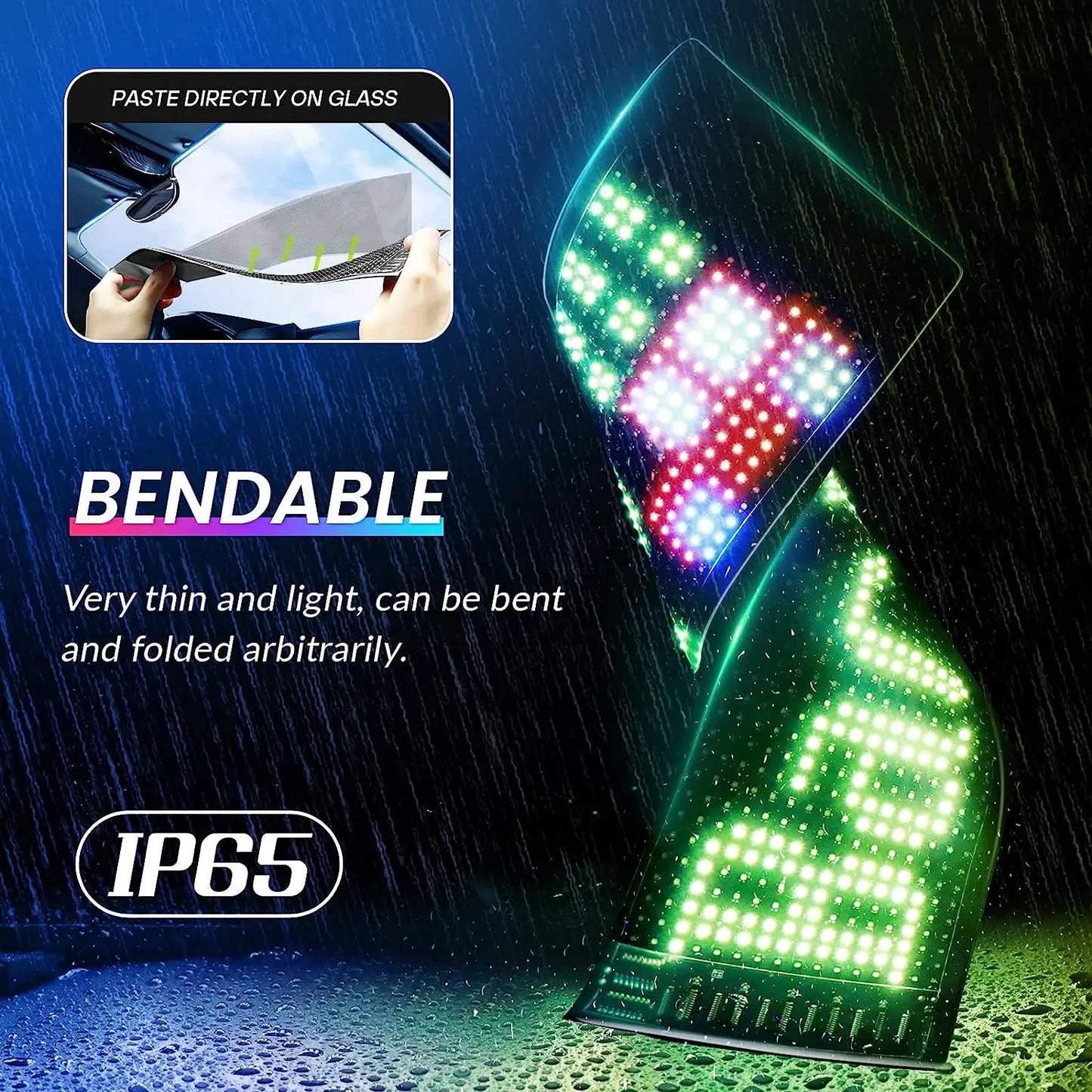GOTUS LED Matrix Panel,Scrolling Bright Advertising LED Sign,LED Car Sign With Remote Control and Bluetooth Application Control