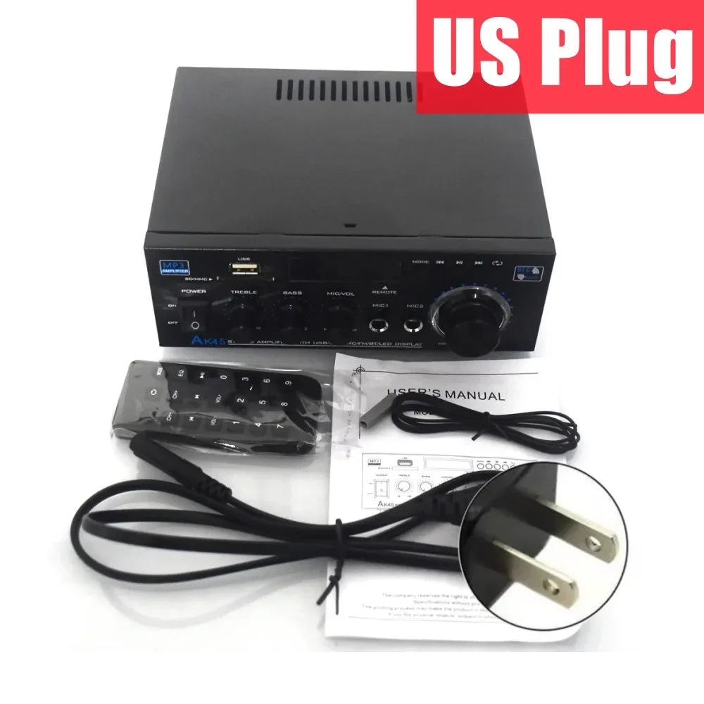 Woopker AK55/AK45 Pro/AK45/AK35 Sound Amplifier Bluetooth Digital Amplifier for Home Car Karaoke 2 Channel HiFi Audio Amp FM USB