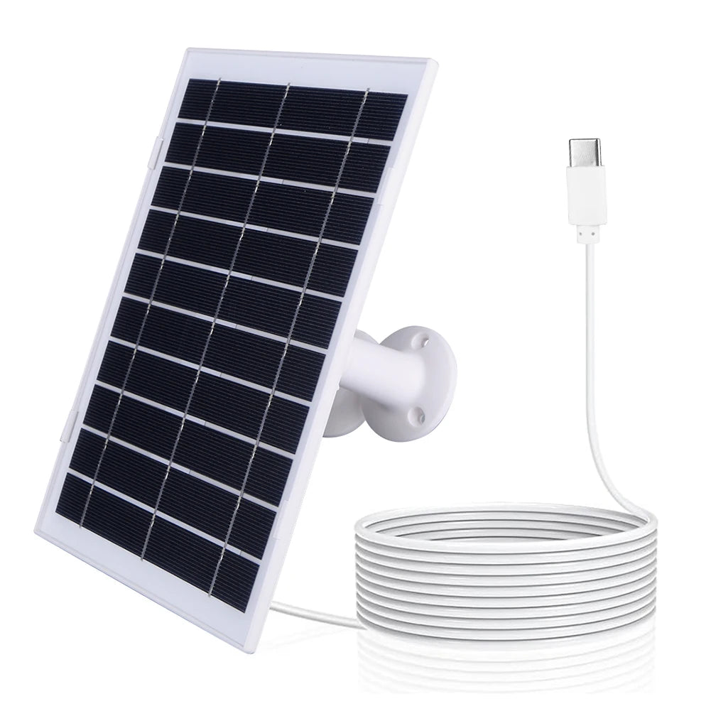 30W Solar Panel for Security Camera 360°Adjustable Mounting Solar Charger 9.8Ft Charging Cable Compatible with EufyCam/Wyze Cam