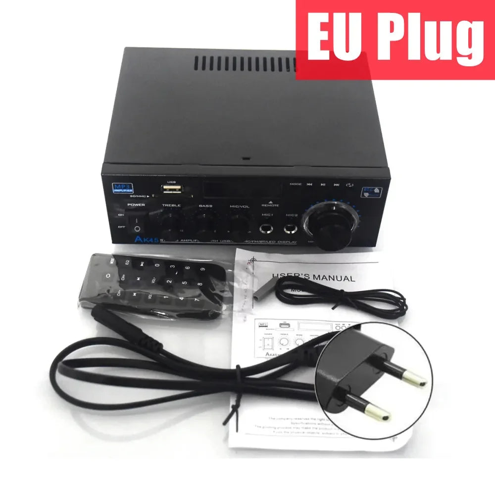 Woopker AK55/AK45 Pro/AK45/AK35 Sound Amplifier Bluetooth Digital Amplifier for Home Car Karaoke 2 Channel HiFi Audio Amp FM USB