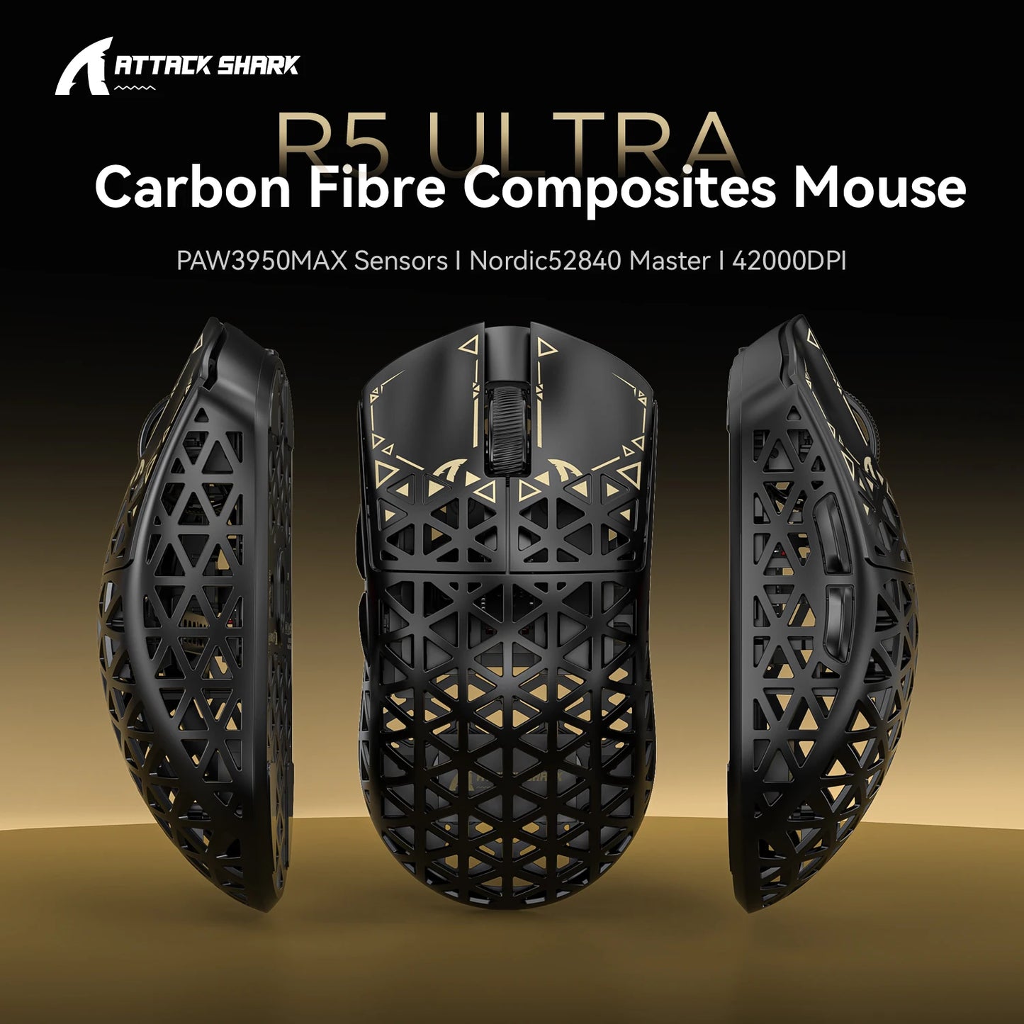 Attack Shark R5 Ultra Wireless 8K Gaming Mouse PAW3950MAX