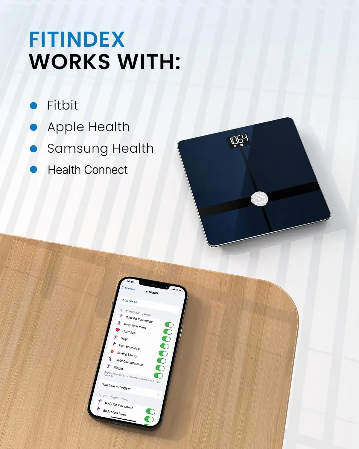 Smart WiFi Bluetooth Body Scale With BMI Fat Muscle Analysis