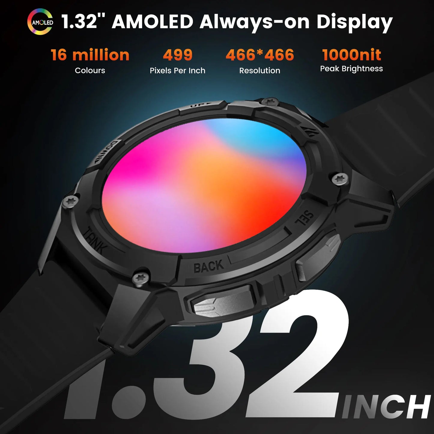 KOSPET TANK S2 GPS Smart Watch For Women Compass Altimeter Barometer Bluetooth Call AI Voice AMOLED IP69K Waterproof Smartwatch
