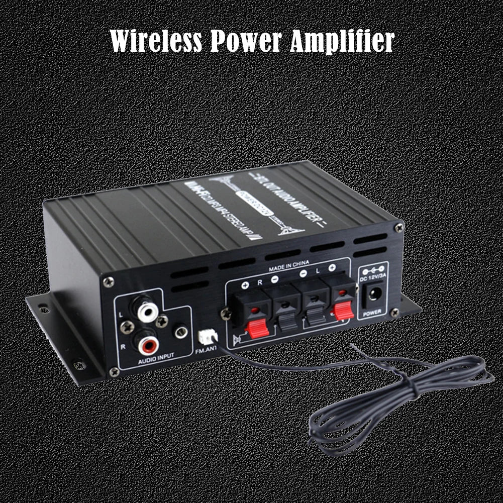 AK380 Bluetooth-Compatible Amplifier 2 Channel Digital Amplifiers Audio HIFI Bass Music Player USB AUX Karaoke for Home Car